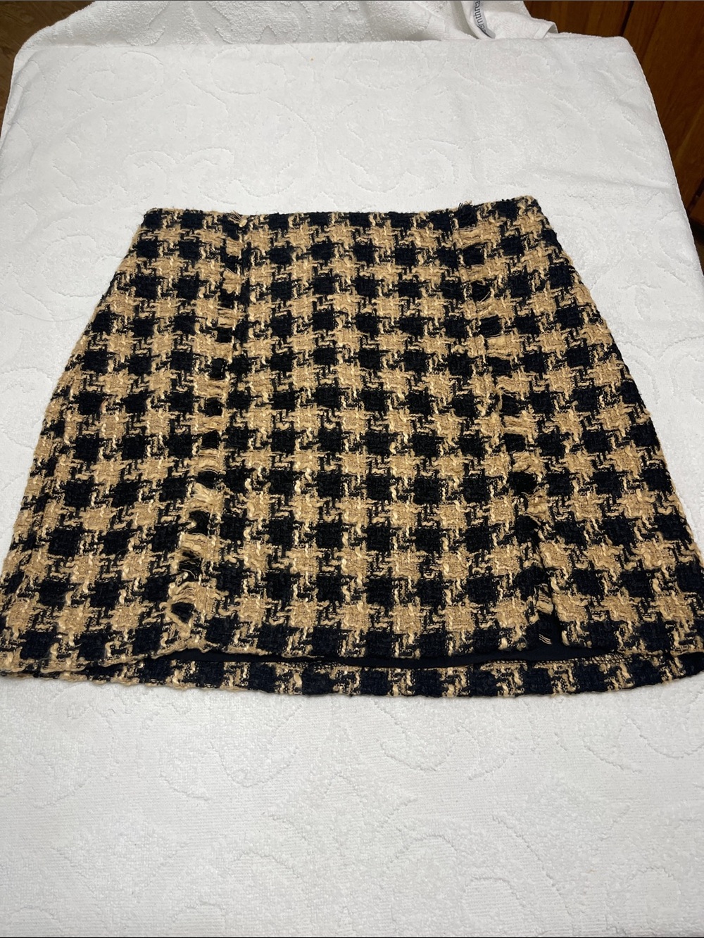 House of Harlow 1960 Mini Houndstooth like…Black and Brown Mini Skirt - Sz S